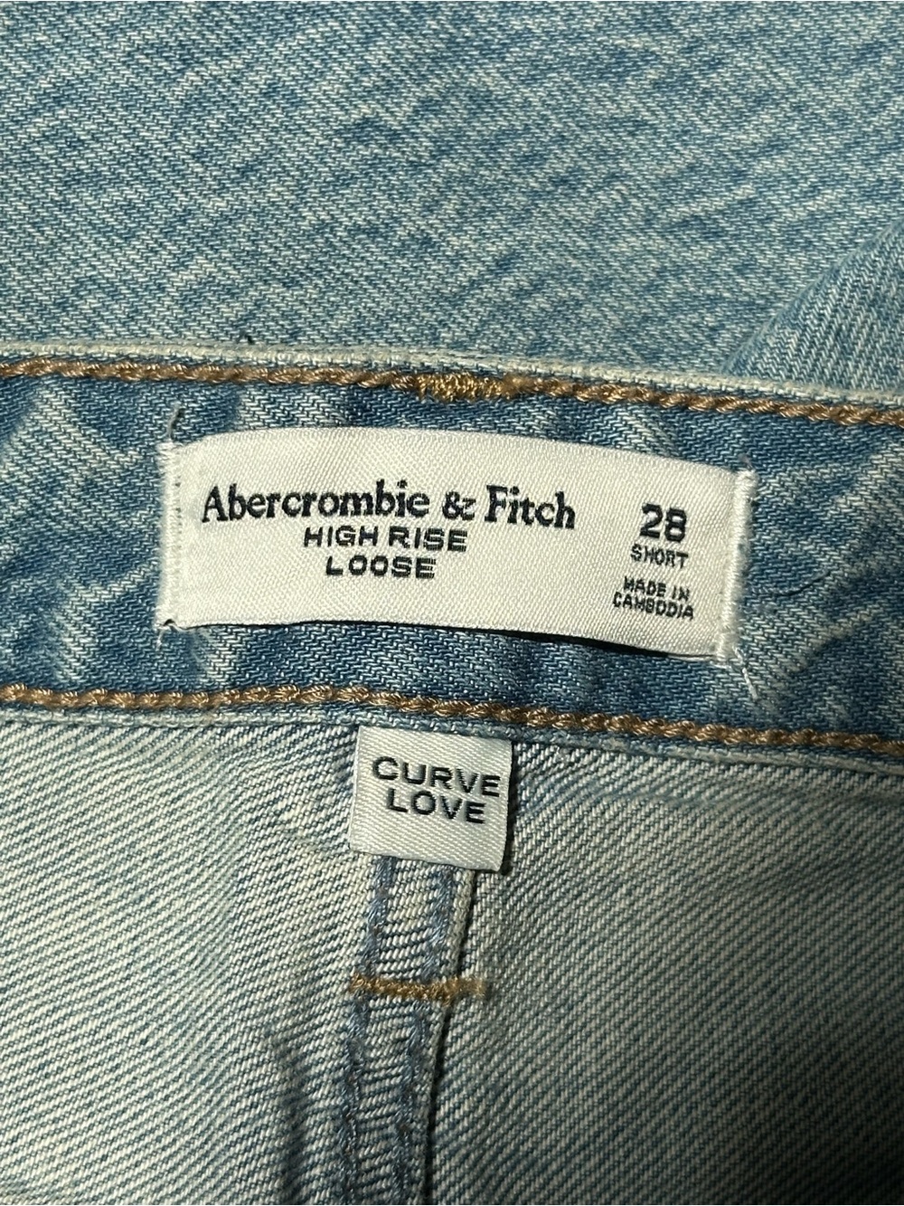 Abercrombie & Fitch Light Blue high rise loose 28 - Picture 10 of 11